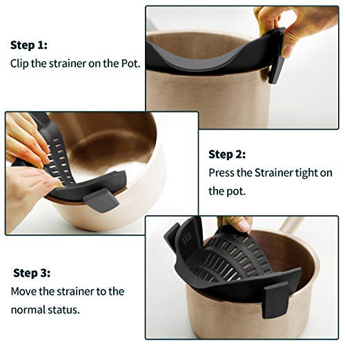 Clip On Pot Strainer Silicone