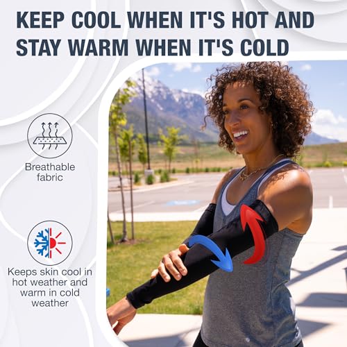 Non Slip Cooling Arm Sleeves for Men & Women