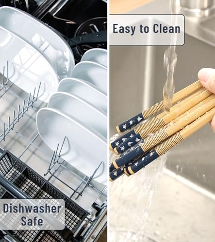 100 Pairs Bamboo Chopsticks Reusable (100 Count)