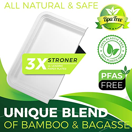 50Pack 14" Heavy Duty Disposable Rectangle Food Trays