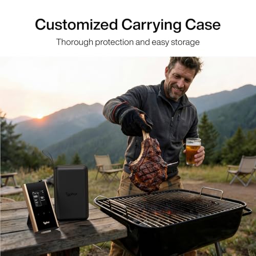 Sync Gold Dual Wireless WiFi Meat Thermometer with Carrying Case (2 Count)