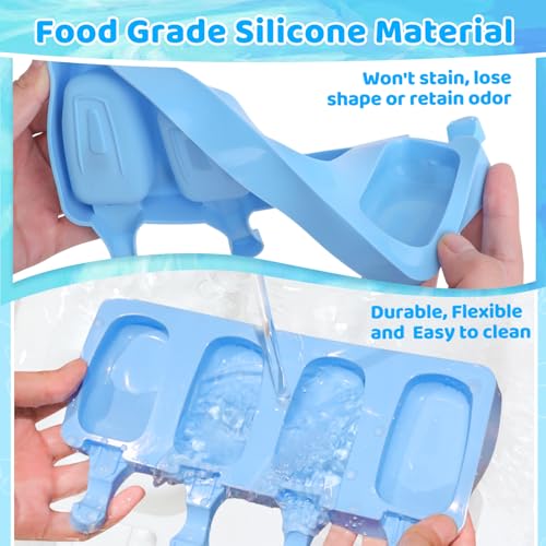 2 Set Silicone Popsicle Molds with 100 Sticks (2 Count)