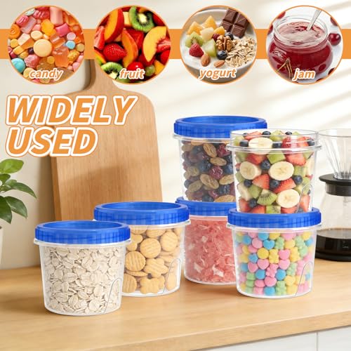 6 Pack Freezer Containers with Screw On Lids 24 Oz (6 Count)