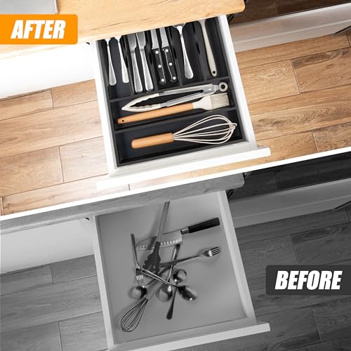 Bamboo Silverware Drawer Organizer