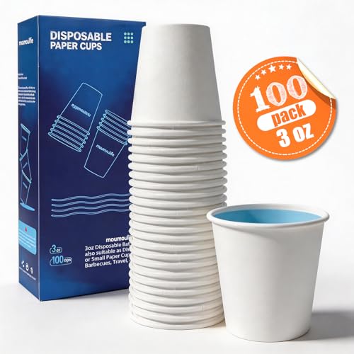 Disposable Paper Coffee Cups 3 oz 100 Count