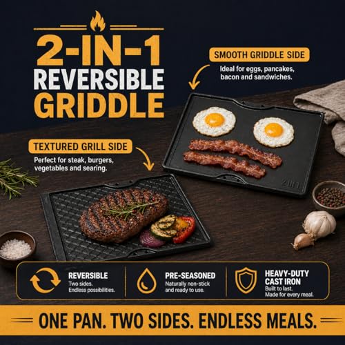 Cast Iron Griddle for Weber Spirit I & II 300 Series