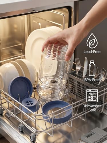 Pickle Jar with Strainer Flip for Pickle Juice Separator from Wet and Dry