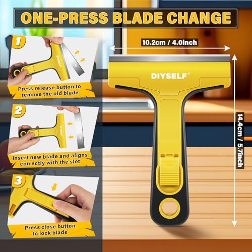 Floor Scraper with 10 Extra 4" Razor Blades