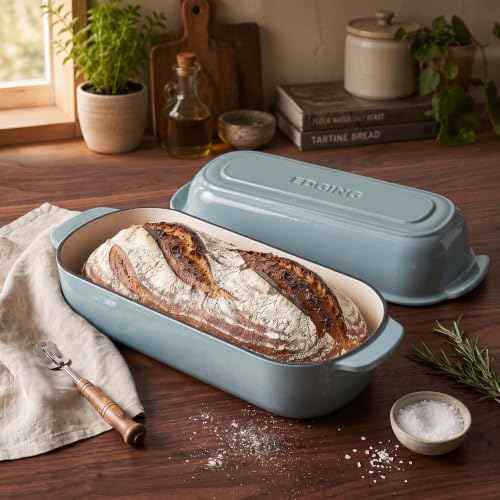 Enameled Cast Iron Loaf Pan with Lid