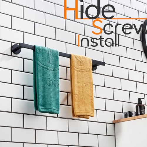 20 Inch Bathroom Towel Bars Bath Towel Racks Kitchen Towel Holder Towel Shelf Wall Mounted SUS304 Stainless Steel Matte Black AN4001MB