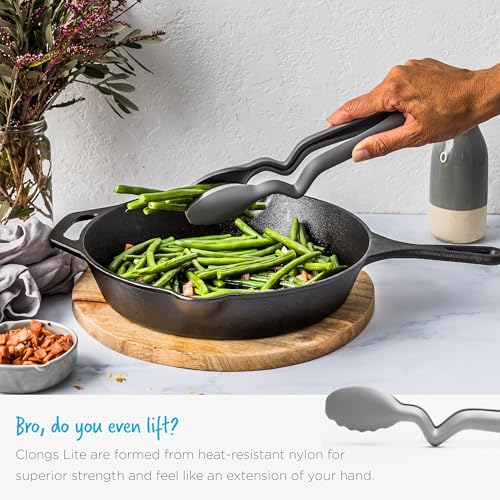 Clongs Lite Nylon Kitchen Cooking Tongs with Click
