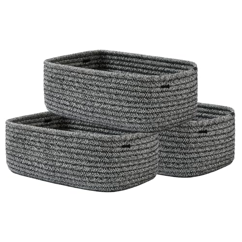 Small Woven Storage Basket for Organizing (3 Count)