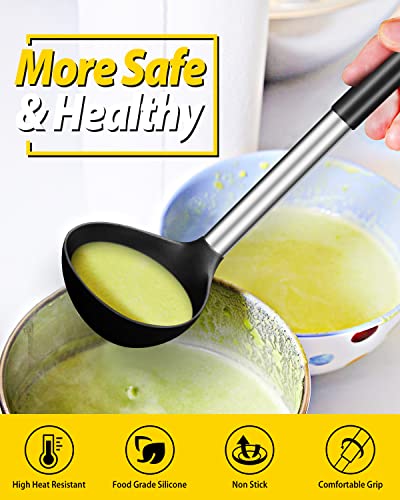 Silicone Soup Ladle Spoon Kitchen Utensils (2 Count)