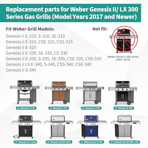9MM 18 7 8" Stainless Steel Genesis 2 Grill Grates for Weber Genesis ii E