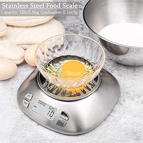 Digital Kitchen Scale with Removable Bowl 2.5L Volume