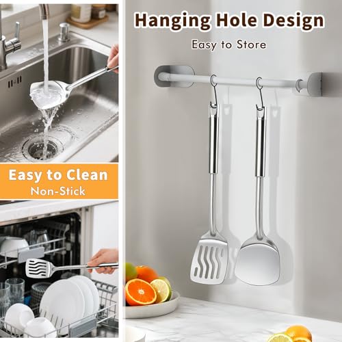 2 Pcs Stainless Steel Spatulas Set (2 Count)