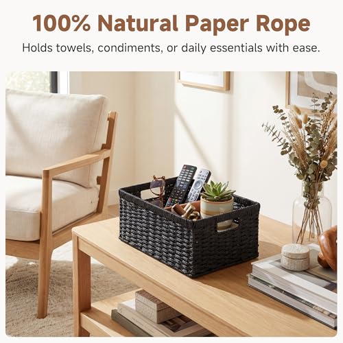 Wicker Storage Baskets for Organizing (2 Count)