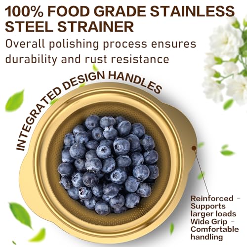 Stainless Steel Strainers for Kitchen (3 Count)
