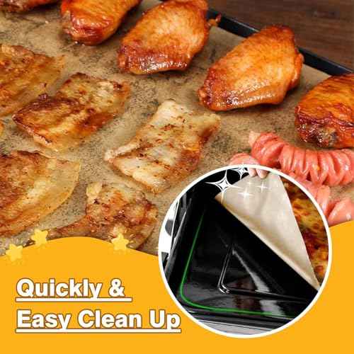 100pcs Parchment Paper and 4pcs Teflon Mat for Nuwave 30 QT Air Fryer Oven (104 Count)
