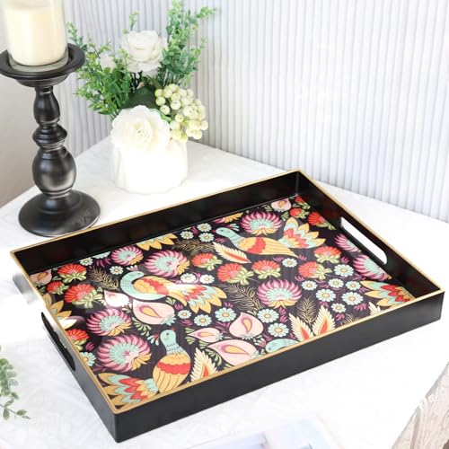 Decorative Serving Tray with Handles