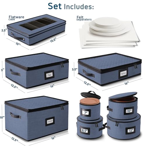 Fine China Storage Containers Hard Shell 8 Piece Set