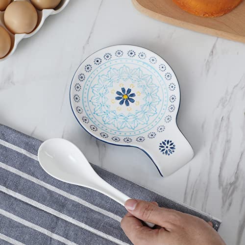 Spoon Rest 5.5" Ceramic Spoon Holder for Stove Top