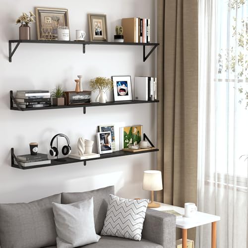 48 Inch Large Wall Bookshelves Set of 3 (3 Count)