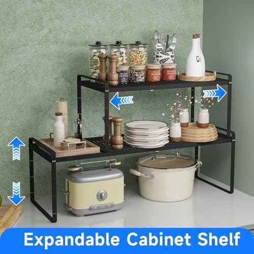 Expandable Cabinet Shelf Organizers (2 Count)