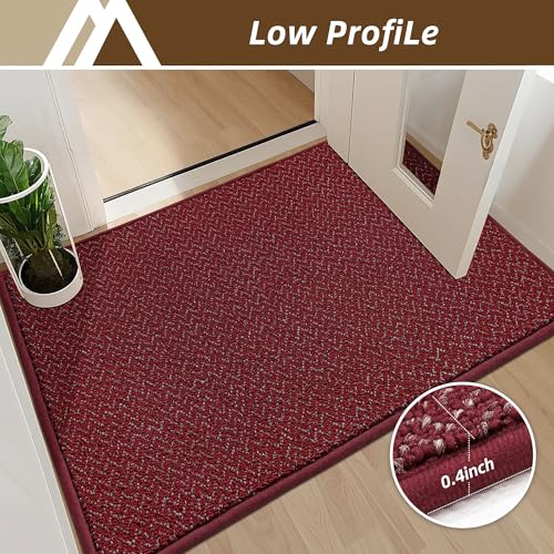 Dirt Trapper Door Mat 36"x60" Non Slip Washable Red (15 Sq Ft)