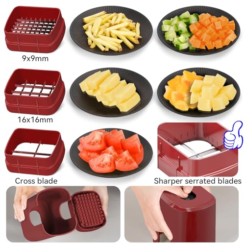 Multifunctional Vegetable Chopper Red
