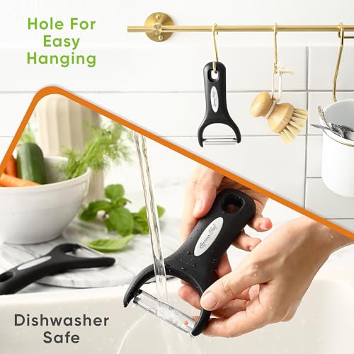 Set of 2 Stainless Steel Y Shaped Vegetable Peeler for Kitchen (2 Count)