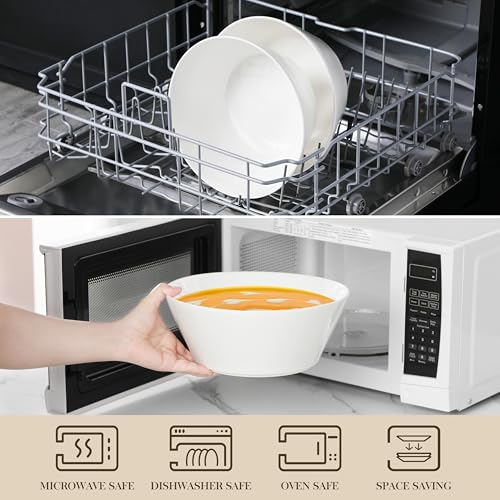 105 OZ Large Serving Bowls Ceramic Salad Soup Bowls Set of 2 (2 Count)