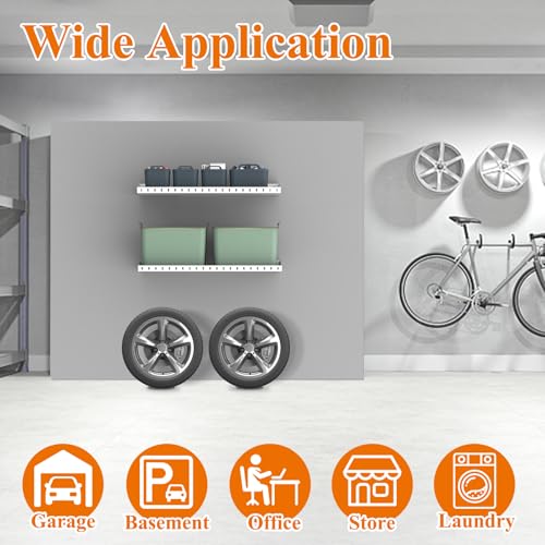 12 x 24 Inch Garage Wall Shelves (2 Count)