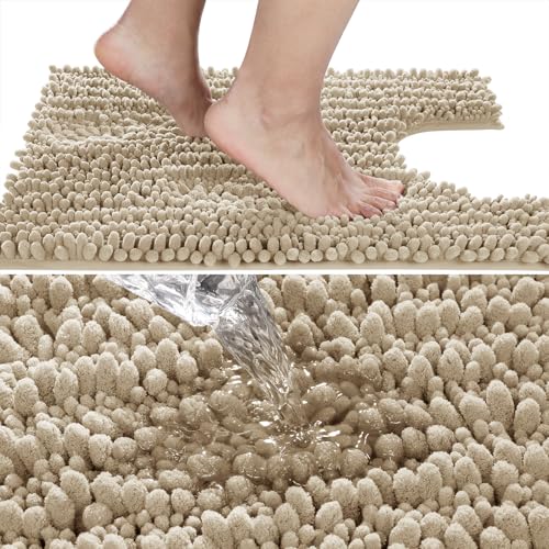 Toilet Rug U Shaped Washable 24x20 Inch