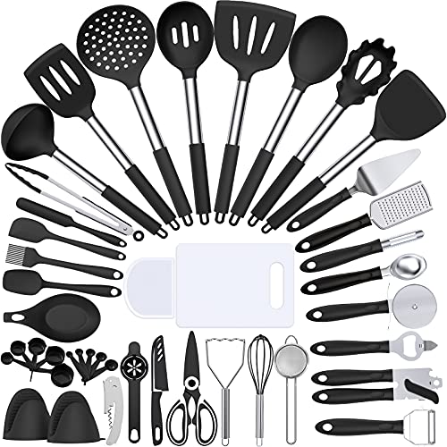 Silicone Cooking Kitchen Utensil Set (43 Count)