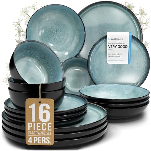 16 Piece Stoneware Dinnerware Set for 4 (16 Count)
