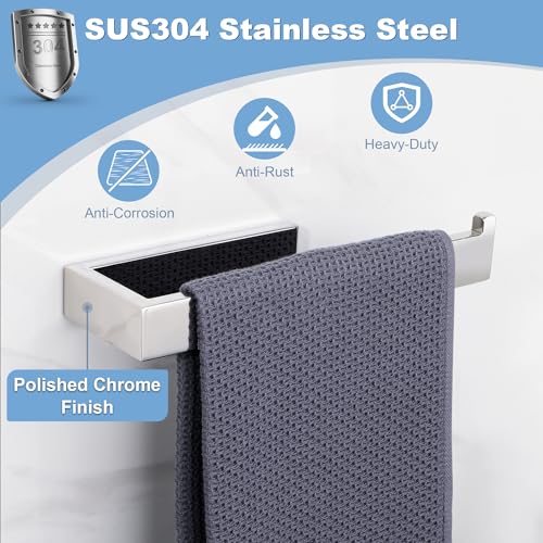 Chrome Towel Bar for Bathroom Wall