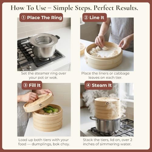 Bamboo Steamer Basket 8