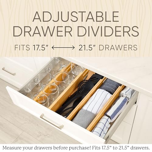 Expandable Bamboo Drawer Dividers (4 Count)