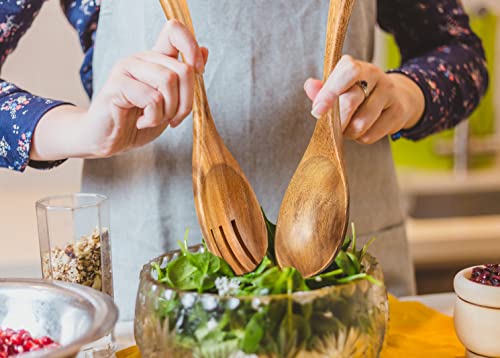 10.2in Wood Salad Servers