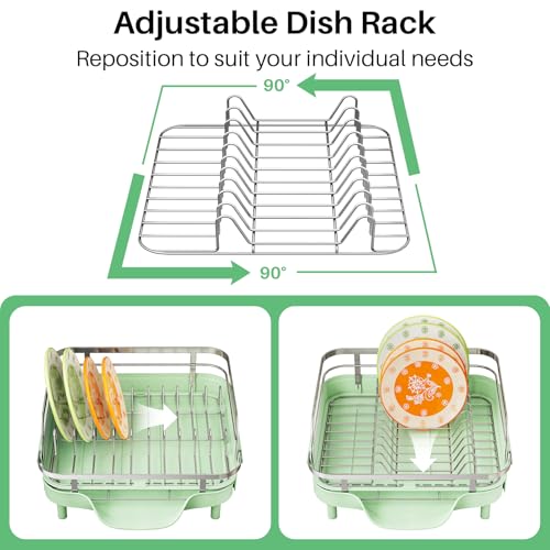 Expandable Dish Drying Rack for Small Kitchen Counter
