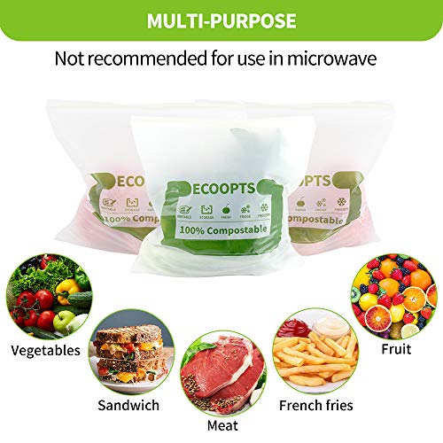 100% Compostable Large Gallon Zip Bag