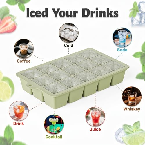 Silicone Ice Cube Tray 2 Pack (2 Count)