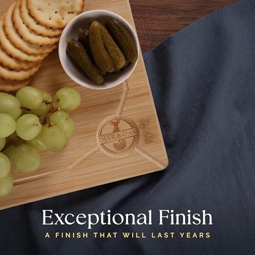 Extra Large Bamboo Cutting Board 17.3 x 11.8 x 0.8 Inch