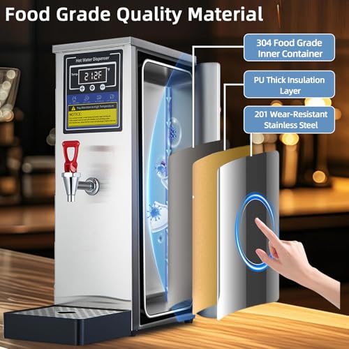 Hot Water Dispenser Commercial Water Boiler Countertop Hot Water Machine Stainless Steel Step