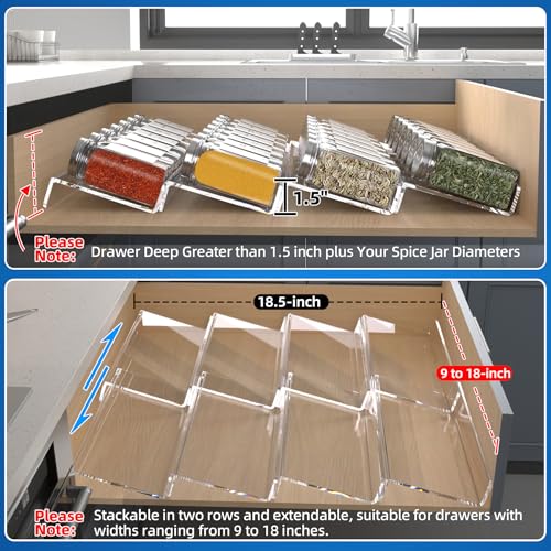 Spice Drawer Organizer (8 Count)