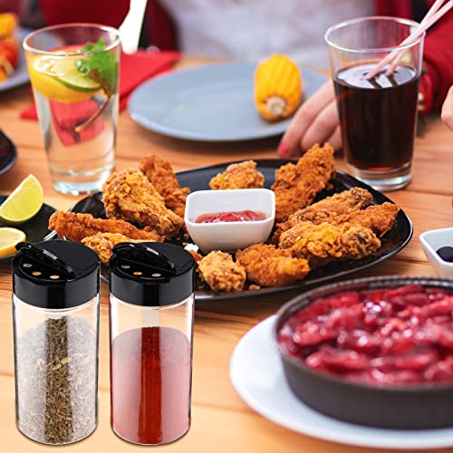8.7 oz 30 Pack Plastic Spice Jars with Shaker Lids Clear Seasoning Containers Spice Bottles for Kitchen Storing Herbs Seasoning Powders