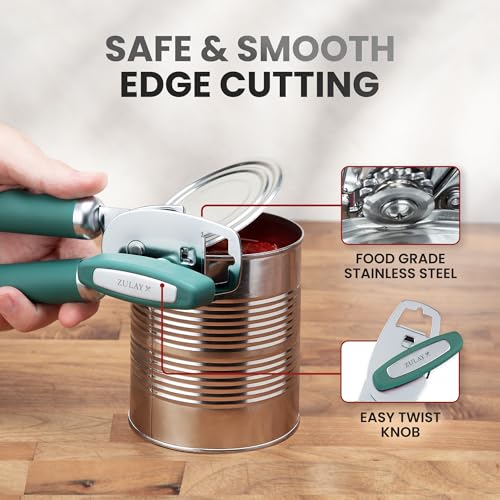 Heavy Duty Stainless Steel Can Opener Manual with Bottle Opener