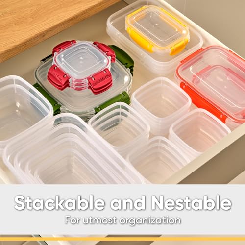 Plastic Food Storage Containers with Airtight Lids (4 Count)