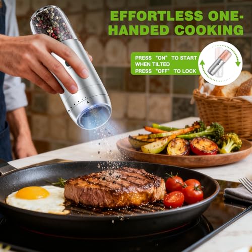 Electric Salt and Pepper Grinder Set (2 Count)